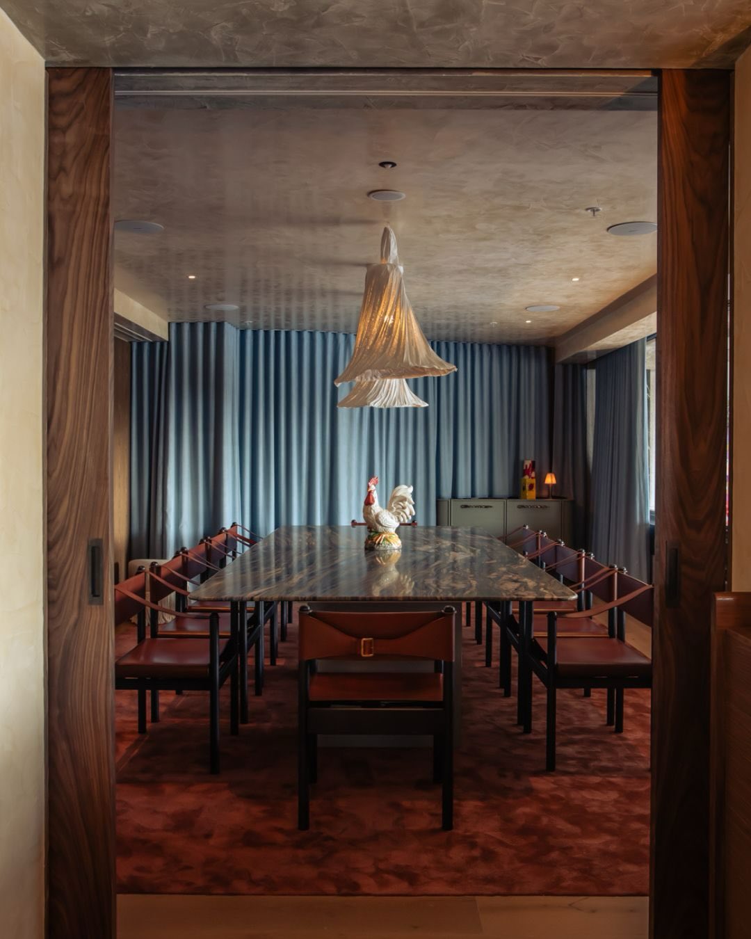 Looking into the private dining room at Flaminia